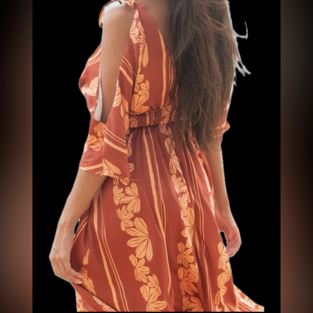 LEX BREEZY - Makani Tie Shoulder Dress - Large - Picture 3 of 11